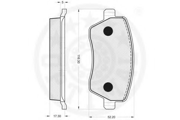 OPTIMAL 12131 Brake Pad Set, disc brake